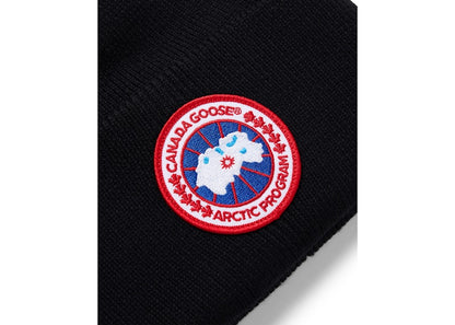 Canada Goose Logo Wool Beanie Black
