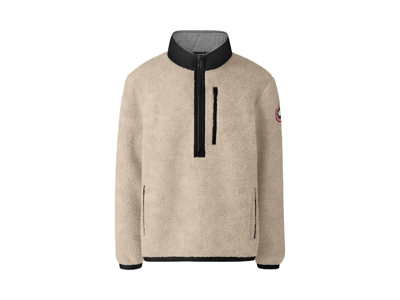 Canada Goose Renfrew Classic Badge Zip Fleece Jacket Light Tan