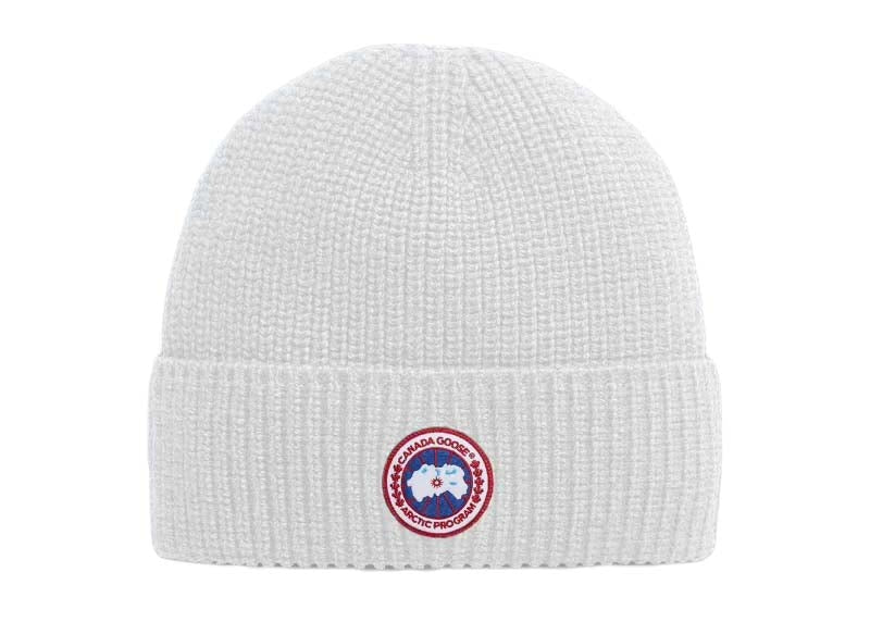 Canada Goose Rib Toque Beanie White