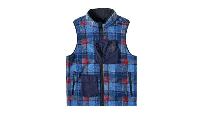 Canada Goose x NBA Collection with UNION Legion Fleece Vest Legacy Tartan Blue