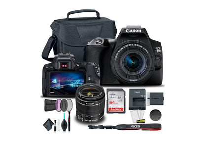 Canon EOS 2000D Rebel T7 DSLR Camera / 18-55mm Lens / 58mm Filters Bundle 2727C002AA_EDI_3STX