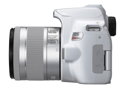Canon EOS Rebel SL3 DSLR 24.1MP 4K Video Camera + EF-S 18-55mm IS STM Lens 3457C001 White
