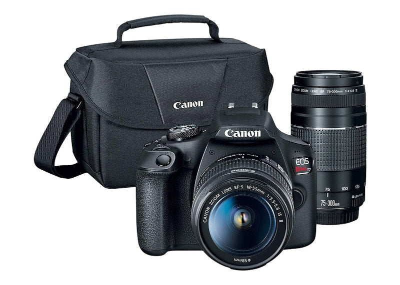 Canon EOS Rebel T7 DSLR Camera with EF18-55mm + EF 75-300mm Double Zoom Kit 2727C021