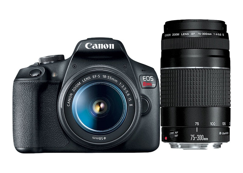 Canon EOS Rebel T7 DSLR Camera with EF18-55mm + EF 75-300mm Double Zoom Kit 2727C021