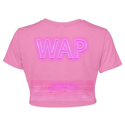 Cardi B WAP Water Art Crop Top Pink