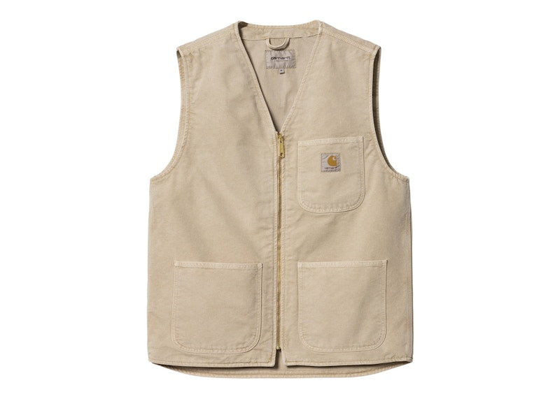Carhartt WIP Arbor Dearborn Canvas 12oz Vest Dusty Hamilton Brown