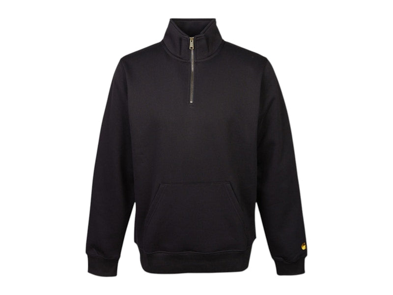 Carhartt WIP Chase Fleece Half Zip Up Sweatshirt Black