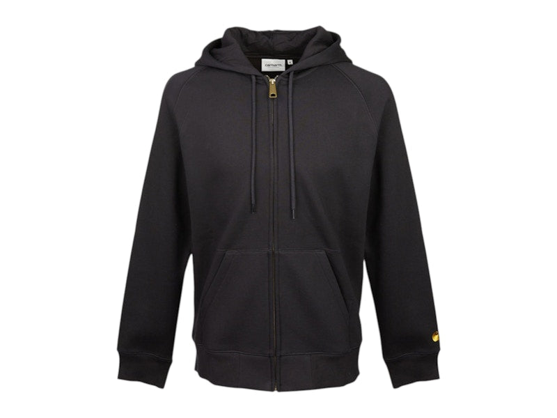 Carhartt WIP Chase Fleece Zip Up Hoodie Black
