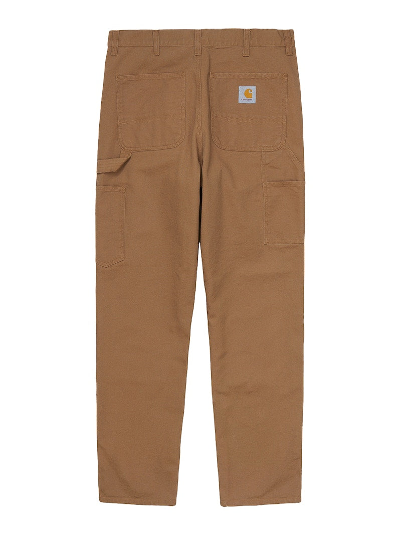Carhartt WIP Double Knee Dearborn Canvas 12oz Relaxed Straight Fit Pants Hamilton Brown (Rinsed)