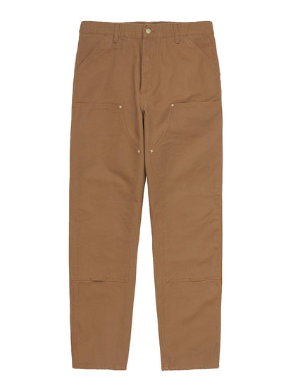 Carhartt WIP Double Knee Dearborn Canvas 12oz Relaxed Straight Fit Pants Hamilton Brown (Rinsed)