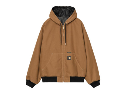 Carhartt WIP OG Active 50th Anniversary Edition Leather Jacket Black/Hamilton Brown
