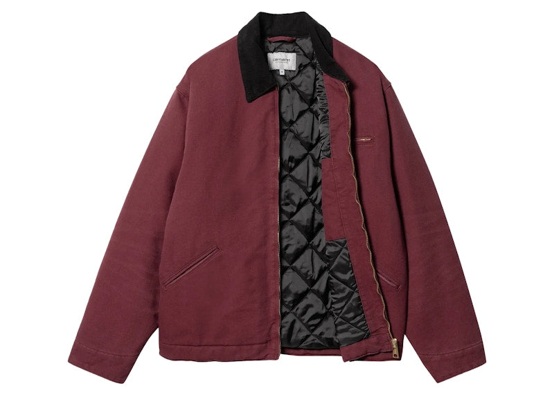 Carhartt WIP OG Detroit Aged Canvas Jacket Malbec/Black