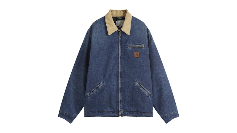 Carhartt WIP OG Detroit Jacket Blue Worn Used/Dusty Hamilton Brown
