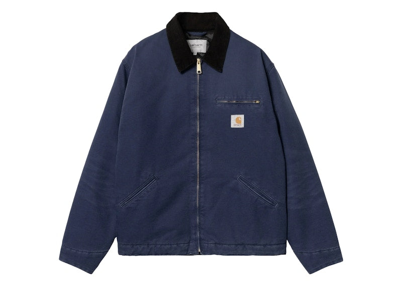 Carhartt WIP OG Detroit Aged Canvas Jacket Air Force Blue/Black
