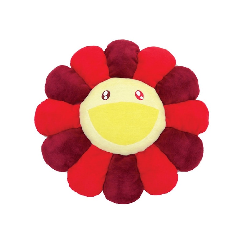 Takashi Murakami Flower Plush 1M Red/Burgundy/Yellow