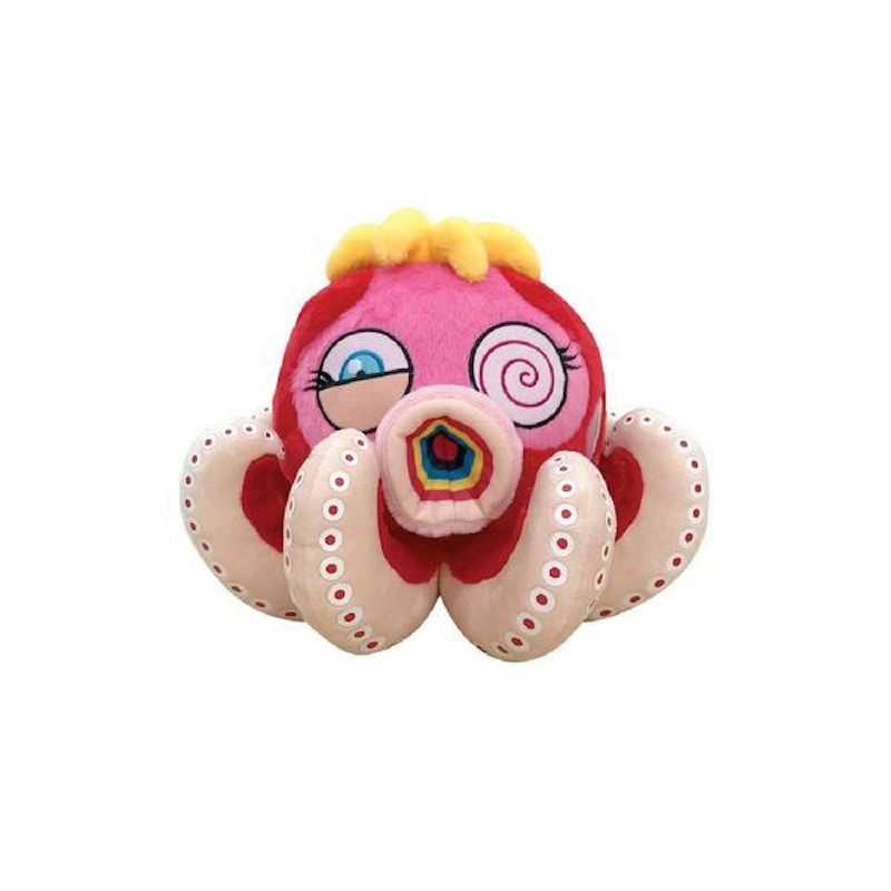 Takashi Murakami Octopus Small Plush Red