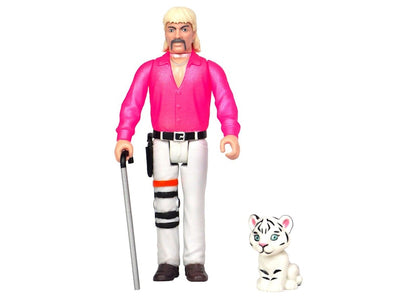 FYE Tiger King Joe Exotic Pink Shirt & White Cub Action Figure