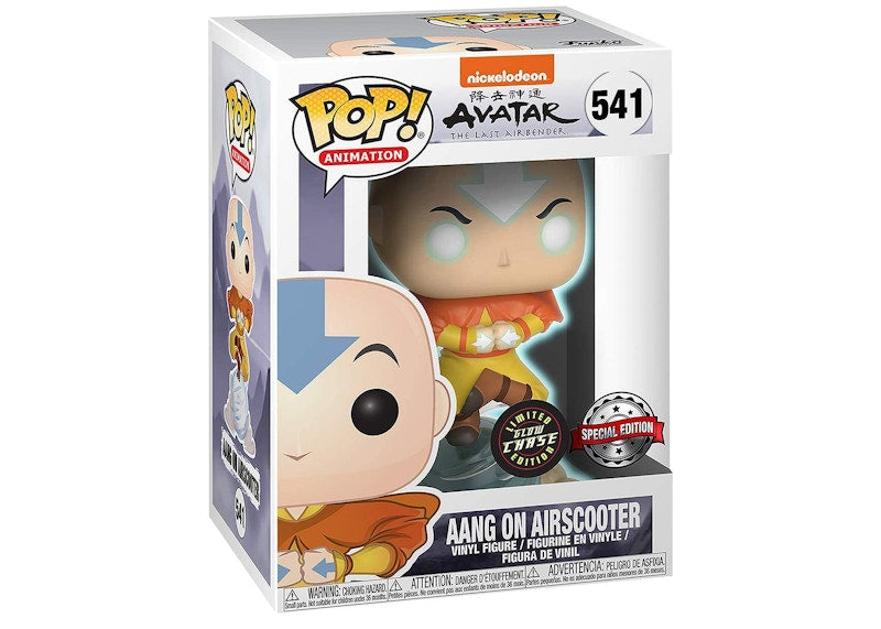 Funko Pop! Avatar The Last Airbender Aang on Airscooter Glow Chase Special Edition Figure #541
