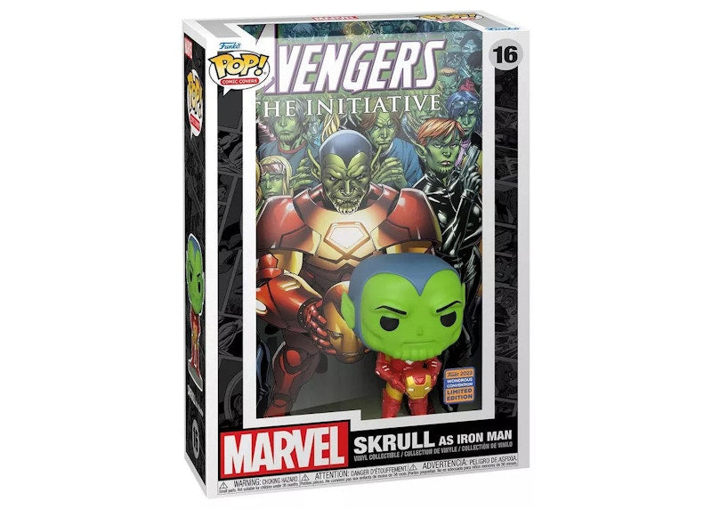 Funko Pop! Comic Covers Marvel Skrull as Iron Man 2023 Wondrous Convention Exclusive Figure #16