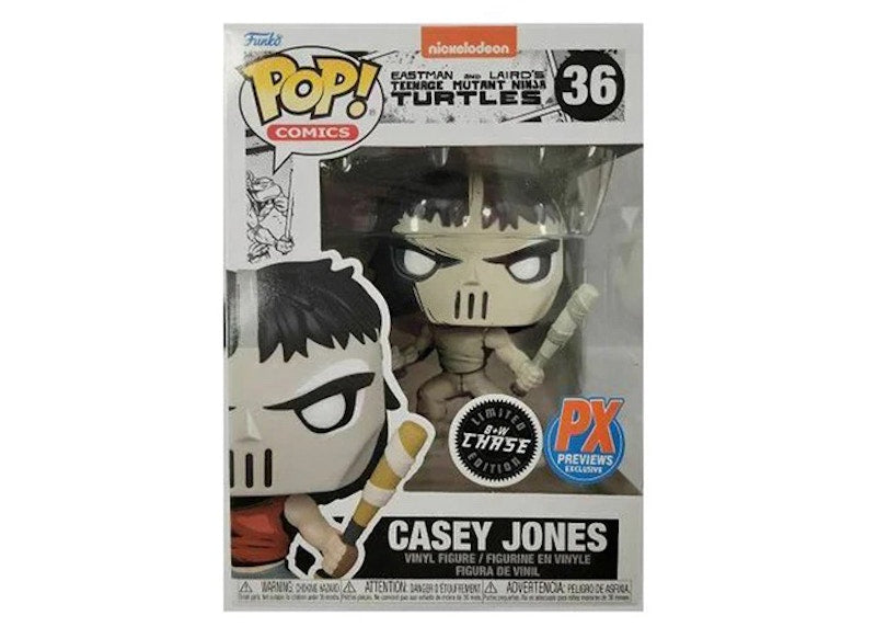 Funko Pop! Comics Teenage Mutant Ninja Turtles Casey Jones Chase Edition PX Previews Exclusive Figure #36
