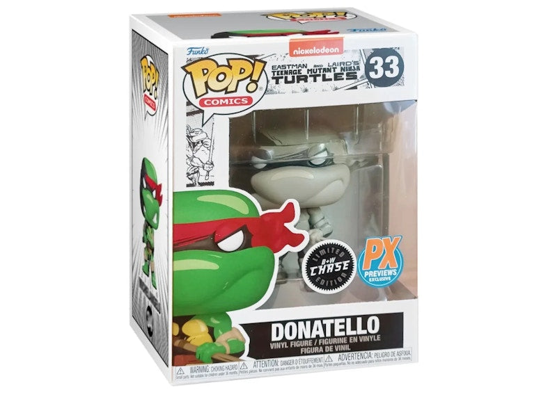 Funko Pop! Comics Teenage Mutant Ninja Turtles Donatello Chase Edition PX Previews Exclusive Figure #33