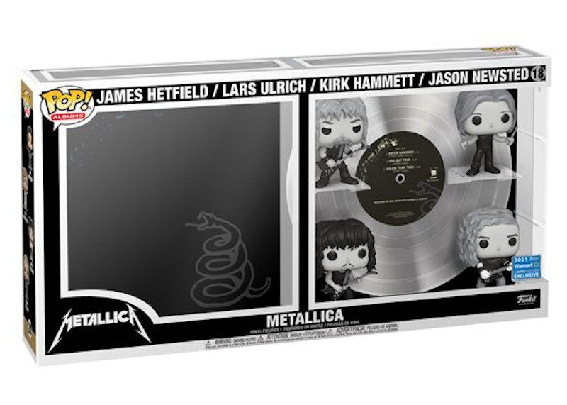 Funko Pop! Deluxe Albums Metallica James Hetfield, Lars Ulrich, Kirk Hammett & Jason Newsted 2021 Walmart Exclusive Figure #18