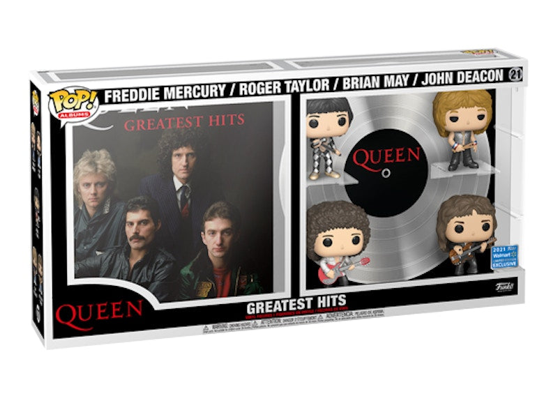 Funko Pop! Deluxe Albums Queen Greatest Hits Freddie Mercury, Roger Taylor, Brian May & John Deacon 2021 Walmart Exclusive Figure #21