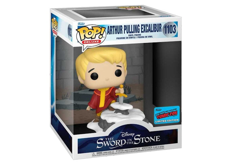Funko Pop! Deluxe Disney The Sword In The Stone Arthur Pulling Excalibur 2021 NYCC Exclusive Figure #1103