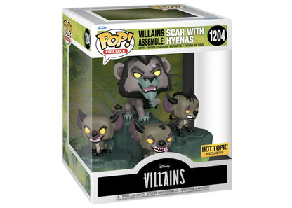 Funko Pop! Deluxe Disney Villains (Villains Assemble: Scar with Hyenas) Hot Topic Exclusive Figure #1204