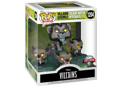 Funko Pop! Deluxe Disney Villains (Villains Assemble: Scar with Hyenas) Special Edition Figure #1204