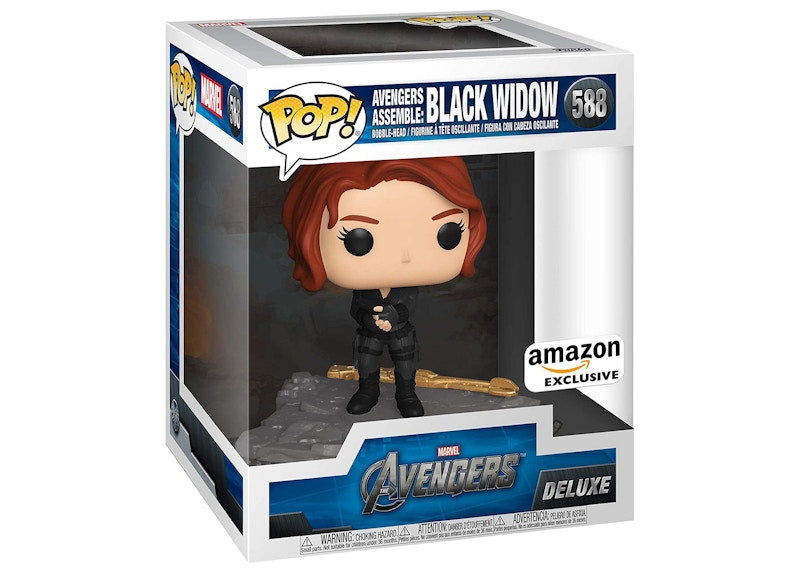 Funko Pop! Deluxe Marvel Avengers Assemble: Black Widow Amazon Exclusive Figure #588