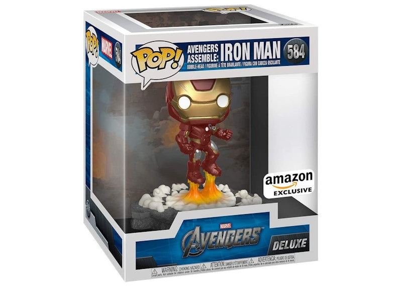 Funko Pop! Deluxe Marvel Avengers Assemble: Iron Man Amazon Exclusive Figure #584