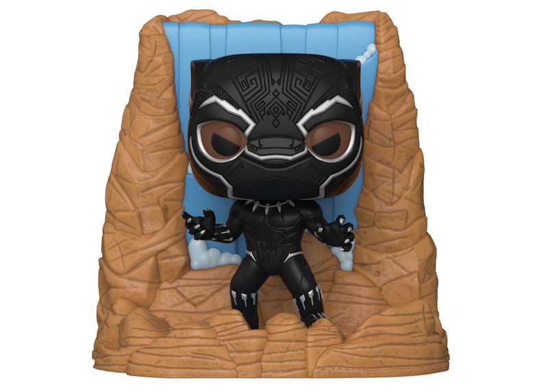 Funko Pop! Deluxe Marvel Black Panther with Waterfall Funko Hollywood Exclusive Figure #1114