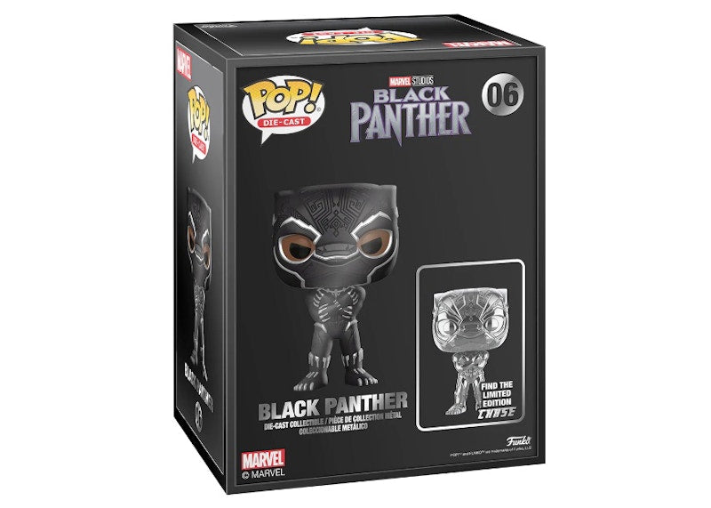 Funko Pop! Die-Cast Marvel Studios Black Panther Chase Edition Funko Shop Exclusive Figure #06