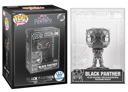 Funko Pop! Die-Cast Marvel Studios Black Panther Chase Edition Funko Shop Exclusive Figure #06