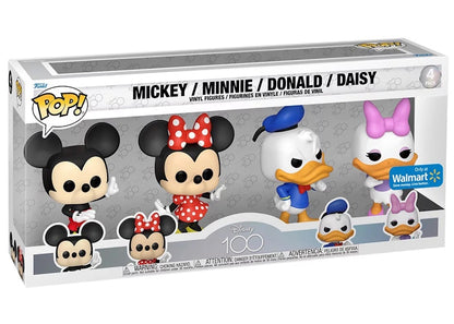 Funko Pop! Disney 100 Mickey, Minnie, Donald and Daisy Walmart Exclusive 4-Pack