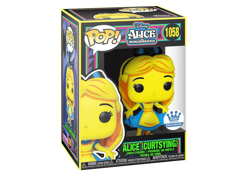 Funko Pop! Disney Alice In Wonderland Alice (Curtsying) Black Light Funko Shop Exclusive Figure #1058