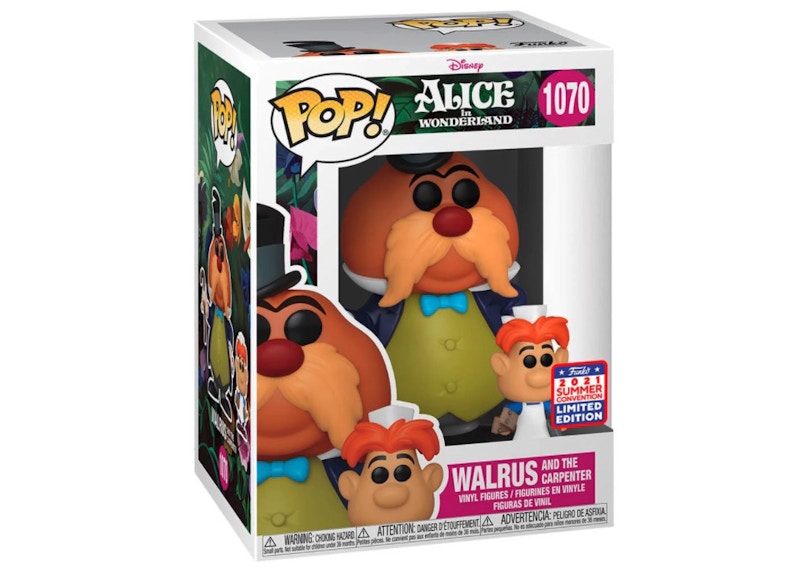 Funko Pop! Disney Alice In Wonderland Walrus And The Carpenter 2021 Summer Convention Exclusive Figure #1070