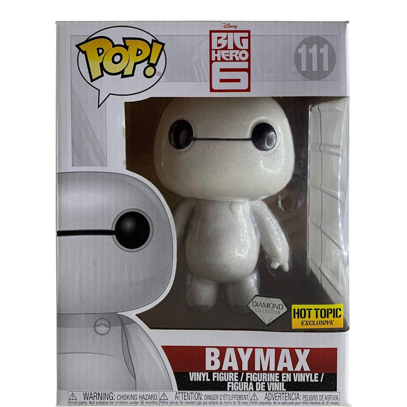Funko Pop! Disney Big Hero 6 Baymax Diamond Collection Hot Topic Exclusive Figure #111