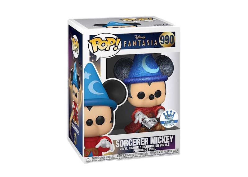 Funko Pop! Disney Fantasia Sorcerer Mickey (Diamond Collection) Funko Exclusive Figure #990