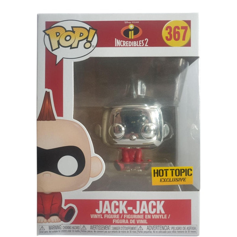 Funko Pop! Disney Incredibles 2 Jack-Jack (Chrome) Hot Topic Exclusive Figure #367