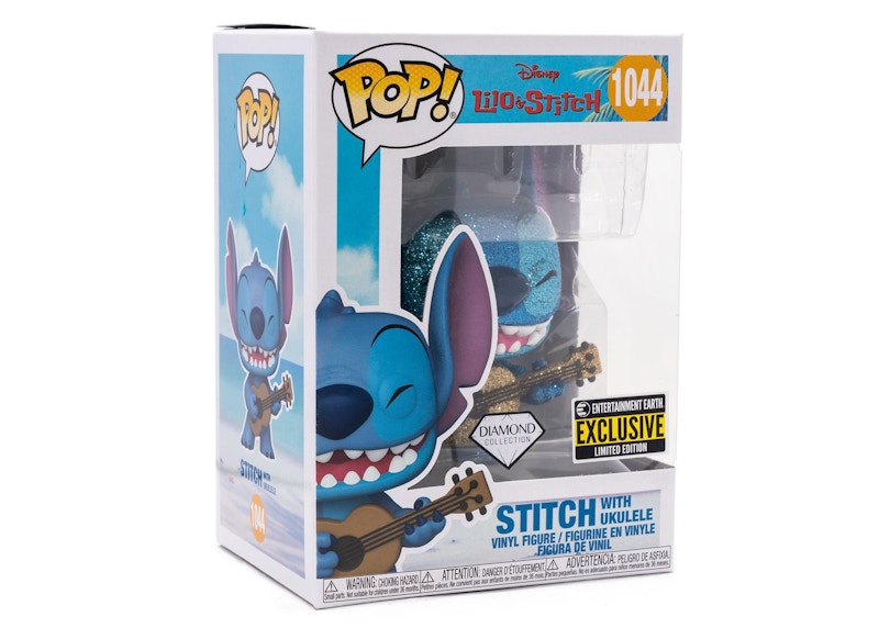 Funko Pop! Disney Lilo And Stitch (Stitch With Ukulele) Entertainment Earth Diamond Exclusive Figure #1044