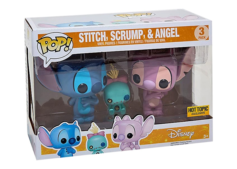 Funko Pop! Disney Lilo & Stitch Stitch, Scrump, Angel Hot Topic Exclusive 3 Pack