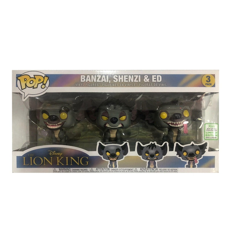 Funko Pop! Disney Lion King Banzai, Shenzi & Ed Spring Convention Edition 3 Pack