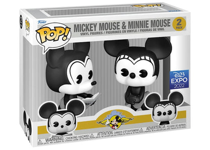 Funko Pop! Disney Mickey Mouse & Minnie Mouse 2022 D23 Expo Exclusive 2-Pack
