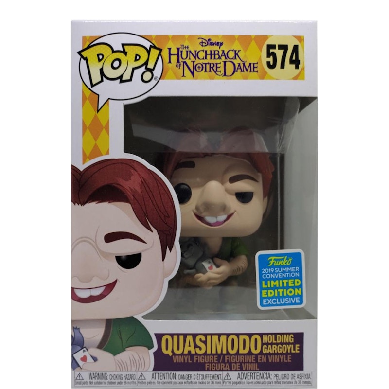 Funko Pop! Disney The Hunchback of Notre Dame Quasimodo Holding Gargoyle Summer Convention Exclusive Figure #574