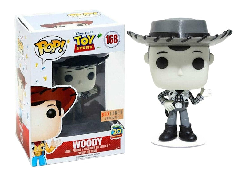 Funko Pop! Disney Toy Story Woody (Black/White) Box Lunch Exclusive Figure #168