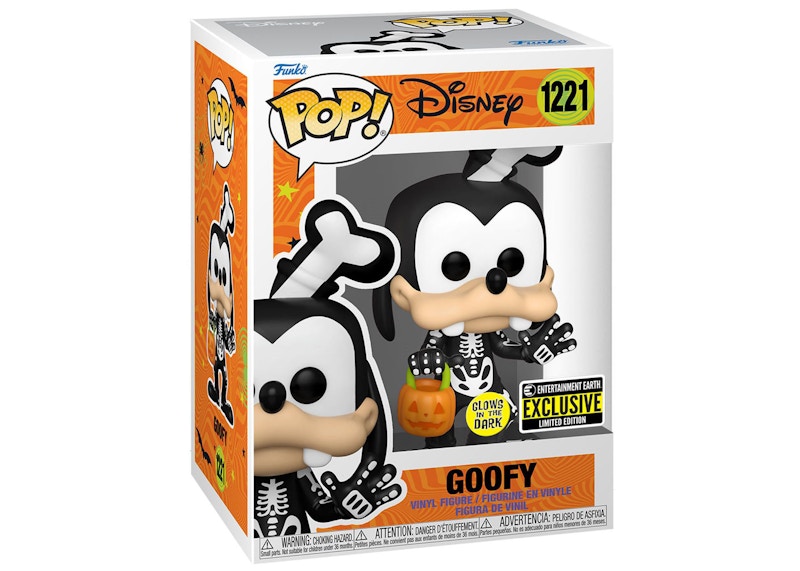 Funko Pop! Disney Trick or Treat Goofy (Skeleton) GITD Entertainment Earth Exclusive Figure #1221