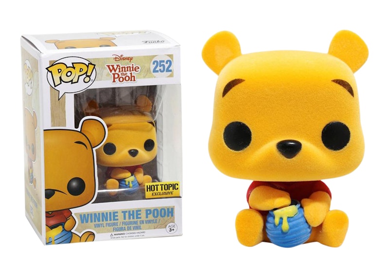 Funko Pop! Disney Winnie the Pooh Winnie The Pooh (Flocked) Hot Topic Exclusive Figure #252