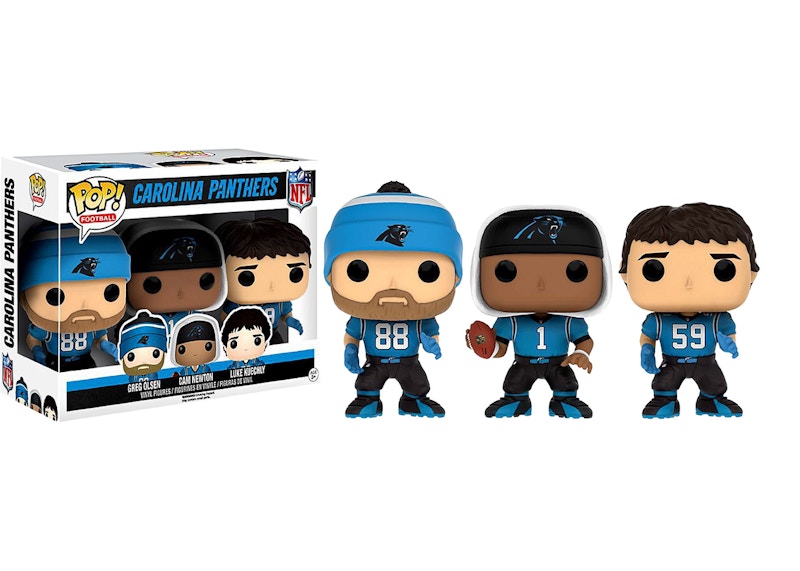 Funko Pop! Football Carolina Panthers Greg Olsen Cam Newton & Luke Kuechly GTS Exclusive 3 Pack